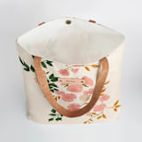 "Botanical Cascade" - Snap Tote in Peony by Erin German - Interior Detail