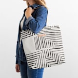 "Taos" - Snap Tote in Ink by Anna Elder - On Model