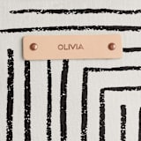 "Taos" - Snap Tote in Ink by Anna Elder - Tag Detail