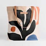 "Abstract Flora" - Snap Tote in Desert by Iveta Angelova - Snap Tote