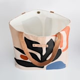 "Abstract Flora" - Snap Tote in Desert by Iveta Angelova - Interior Detail