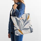 "Casual style" - Snap Tote in Pond by Lucrecia Caporale - On Model