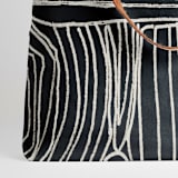 "Chalk Dust" - Snap Tote in Ink by Deborah Velasquez - Fabric Detail