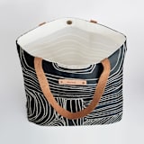 "Chalk Dust" - Snap Tote in Ink by Deborah Velasquez - Interior Detail