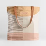 "Shape Stack" - Snap Tote in Melon by Michelle Taylor - Snap Tote