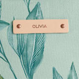 "Botanical greenery" - Snap Tote in Greenery by Lucrecia Caporale - Tag Detail