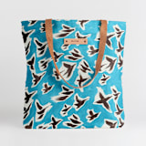 "Birds in Flight" - Snap Tote in Sky by Michelle Fifis - Snap Tote
