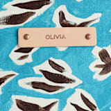 "Birds in Flight" - Snap Tote in Sky by Michelle Fifis - Tag Detail