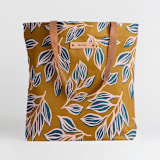 "Wandering" - Snap Tote in Mustard by Alicia Schultz - Snap Tote