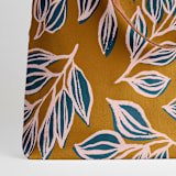 "Wandering" - Snap Tote in Mustard by Alicia Schultz - Fabric Detail
