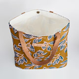 "Wandering" - Snap Tote in Mustard by Alicia Schultz - Interior Detail