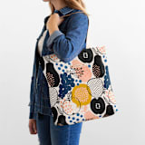 "Farmer's Market" - Snap Tote in Herb by Iveta Angelova - On Model
