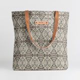 "zigzag" - Snap Tote in Mocha by Miranda Mol - Snap Tote