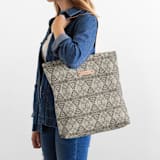 "zigzag" - Snap Tote in Mocha by Miranda Mol - On Model