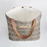 "zigzag" - Snap Tote in Mocha by Miranda Mol - Interior Detail