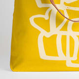 "Shop Local" - Snap Tote in Yellow by Carol Barber - Fabric Detail