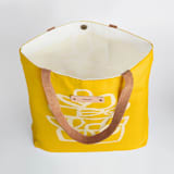 "Shop Local" - Snap Tote in Yellow by Carol Barber - Interior Detail