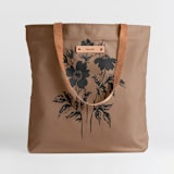 "Wildflowers" - Snap Tote in Brown by Wildfield Paper Co - Snap Tote