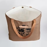 "Wildflowers" - Snap Tote in Brown by Wildfield Paper Co - Interior Detail