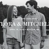 "Subtle Statement" - Save the Dates in Snow by Sandra Picco Design - Detail