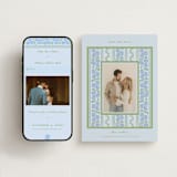 "Hydrangea Vines" - Save the Dates in Coastal by Madhvi Samimi - Free Wedding Website