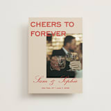 "Bold Cheers" - Save the Dates in Tomato by Sydney Kay - Front
