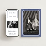 "Deluxe" - Save the Dates in Blueberry by Carolyn MacLaren - Free Wedding Website