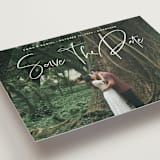 "Natural Script" - Save the Dates in Moonstone by Nicole Barreto - Detail