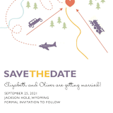 "Destination" - Save the Dates in Lilac Haze by leslie hamer - Detail