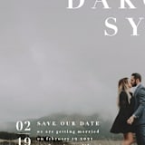 "Minimalism" - Save the Dates in Ivory by Shannon Chen of Four Wet Feet Studio - Detail