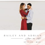 "Gushing in" - Save the Dates in Petal by Creo Study - Detail