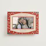 "Japanese Textile" - Save the Dates in Rose by Jennifer Holbrook - Front