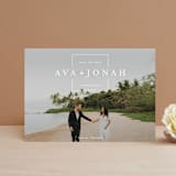 "Square Stamp" - Save the Dates in Cloud by Kelly Williams - Front