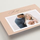"Color Pop" - Save the Dates in Salmon by Kaydi Bishop - Detail