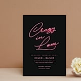 "Crazy in Love" - Save the Dates in Hot Pink by Design Lotus - Front