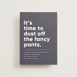 "Fancy Pants" - Save the Dates in River Stone by Erica Krystek - Front
