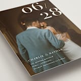 "Our Big Date" - Save the Dates in Pearl by Shannon Chen of Four Wet Feet Studio - Detail