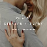 "Kindred" - Save the Dates in Nutmeg by Melissa Egan of Pistols - Detail