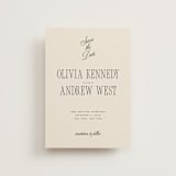 "Modern Romance" - Save the Dates in Almond by Eric Clegg - Front