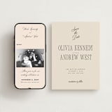 "Modern Romance" - Save the Dates in Almond by Eric Clegg - Free Wedding Website