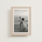 "Stamp" - Save the Dates in Taupe by Claire - Front