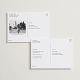 "Modern Outline" - Save the Dates in Hibiscus by Stephanie Heinrich Godbout - Back of Card Options