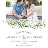 "Simple Sprigs" - Save the Dates in Cloud by Erin Deegan - Detail