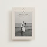 "Modern Monogram" - Save the Dates in Dove by Rachelle Clarke - Front