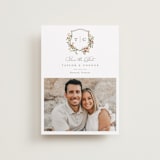 "Foliage Crest" - Save the Dates in Mulberry by Everett Paper Goods - Front