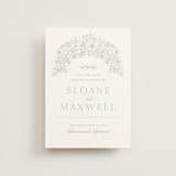 "Wild Roses" - Save the Dates in Powder Blue by Kristen Smith - Front