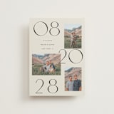"delicate date" - Save the Dates in Cream by Baumbirdy - Front