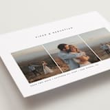 "Trifold" - Save the Dates in Linen by Robert and Stella - Detail