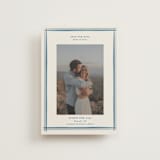 "Gingham Border" - Save the Dates in Indigo by Hannah Bowman - Front