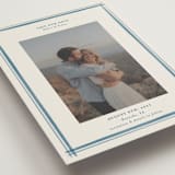 "Gingham Border" - Save the Dates in Indigo by Hannah Bowman - Detail